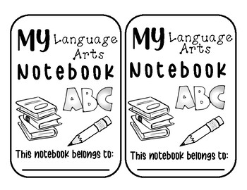Preview of Language Arts Interactive Notebook Cover