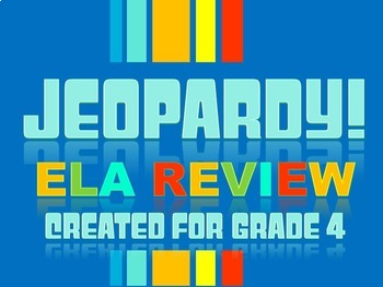 Preview of Language Arts Jeopardy: End of the Year Review 4th Grade Bundle