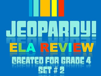Preview of Language Arts Jeopardy: End of the Year Review 4th Grade Set 2
