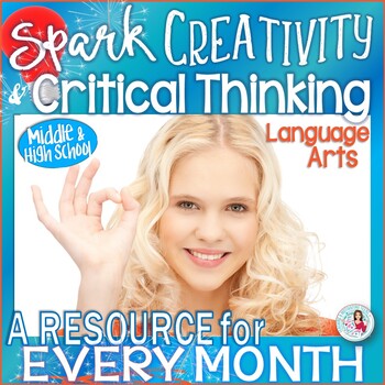 Preview of Spark Creativity and Critical Thinking Every Month | Language Arts Bundle