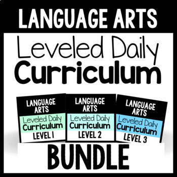 Preview of Language Arts Leveled Daily Curriculum {BUNDLE}