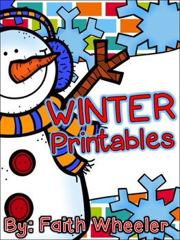 Winter Language Arts & Math Printables by Faith Wheeler | TpT