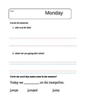 Language Arts Morning Work Sheets