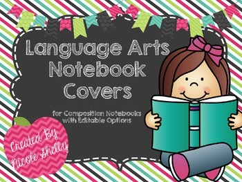 Preview of Language Arts Notebook Covers (Editable Options Included)