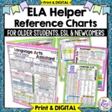 Language Arts Reference Charts for Older Students, ESL and