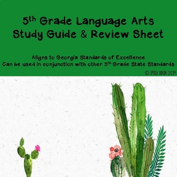 Preview of Language Arts Review - Study Sheet