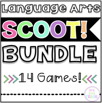 Preview of Language Arts SCOOT! Game Bundle- 14 GAMES!