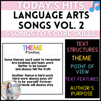 Preview of Language Arts Songs Volume 2 