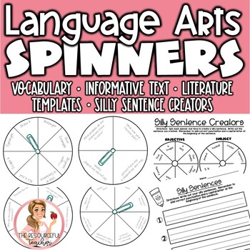 Preview of Language Arts Spinners Pack