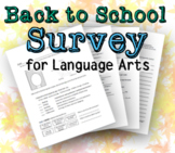 Back to School Survey for Language Arts