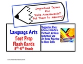 Language Arts Terms: 5th and 6th Grade Test Prep Flash Cards