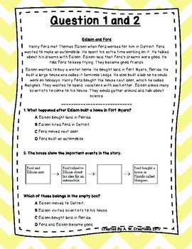 Preview of Language Arts Test Prep Task Cards Set #16 (Story Elements)