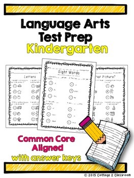 Preview of Language Arts Test Prep for Kindergarten