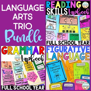 Preview of Language Arts Trio BUNDLE: Reading Skills | Grammar | Figurative Language
