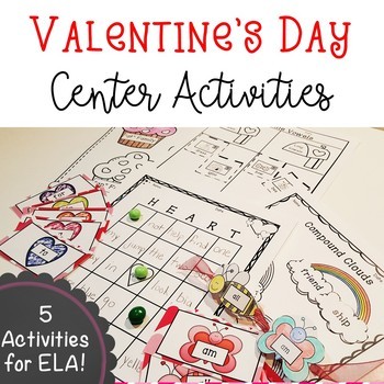 Valentine's Day Center Activities | ELA Center Activities | TpT