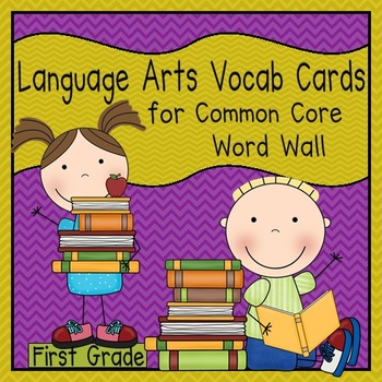 Preview of Language Arts Vocabulary Cards (1st Grade Common Core)