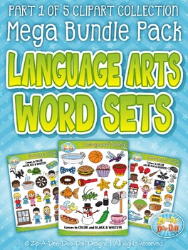 Preview of Language Arts Word Sets Clipart Mega Bundle Part 1 {Zip-A-Dee-Doo-Dah Designs}
