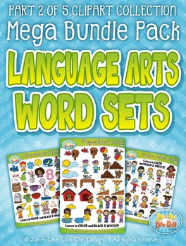 Preview of Language Arts Word Sets Clipart Mega Bundle Part 2 {Zip-A-Dee-Doo-Dah Designs}
