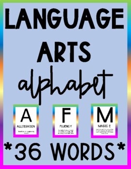 Preview of Language Arts Word Wall - Printable Alphabet