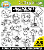 Language Arts Words Cutting Images Clipart Bundle 1 {Zip-A