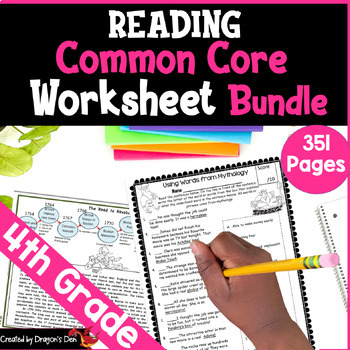 Preview of 4th Grade Reading Common Core Worksheet Bundle