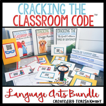 Preview of Language Arts and Literacy Escape Room Games Bundle Grades 3-5