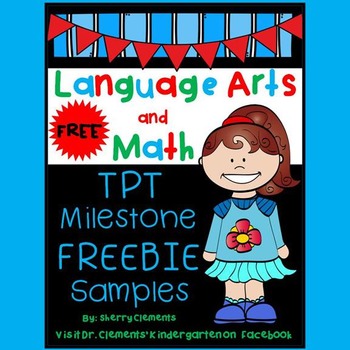 Preview of Kindergarten Literacy and Math 8 page FREEBIE