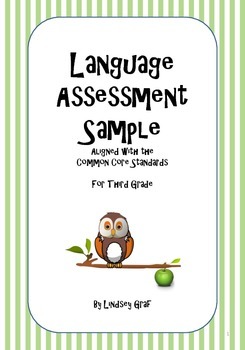 Preview of Language Assessment Sample {Free Download}