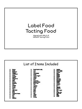 Preview of Language Cards - Food Items For Receptive and Expressive Identification