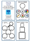 Language Concepts PRINTABLE Cards Speech Therapy-Print and Play-