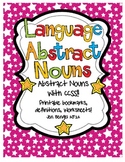 Language Concrete and Abstract Nouns - Printables with CCSS