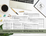 Language Development Rubrics | IEP Goals | IEP Goal Bank SLP