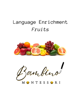 Preview of Montessori Language Enrichment_Fruits