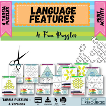 Preview of Language Features Printable Tarsia Puzzles