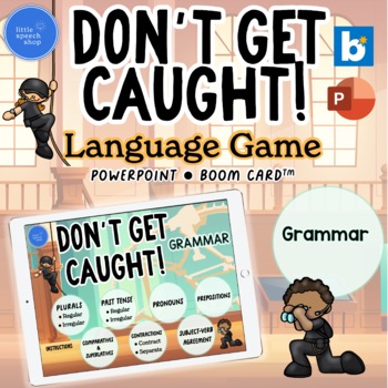 Preview of Language Game - Grammar - Don't Get Caught - PowerPoint & Boom Cards™