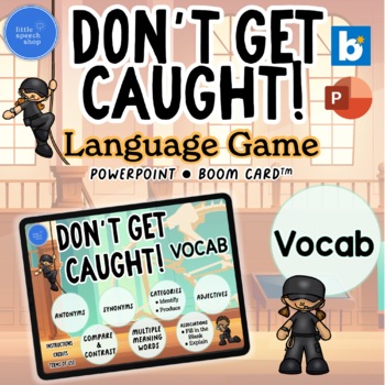 Preview of Language Game - Vocabulary - Don't Get Caught - PowerPoint & Boom Cards™