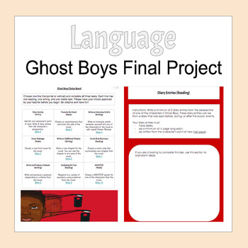 Preview of Language: Ghost Boys Final Project