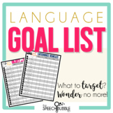 Language Goal Target Lists