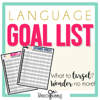 Preview of Language Goal Target Lists