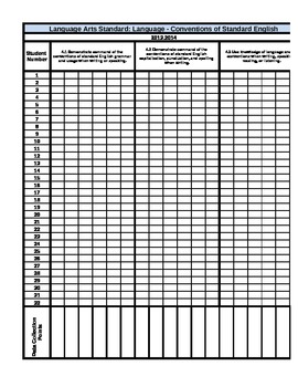 Preview of Language  Gradebook (Common Core)