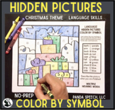 Christmas Language Color by Symbol (Hidden Images) Speech 