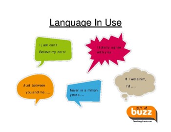 Preview of Language In Use. ESL. EFL. Expressions. Language Functions. Posters. Speaking
