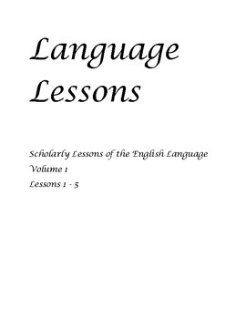 Preview of Language Lessons 1 through 5 - Unit Materials