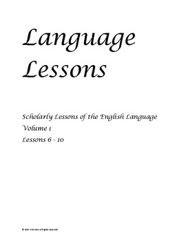 Preview of Language Lessons 6 through 10 - Unit Materials