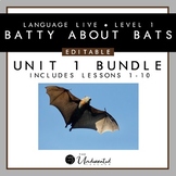 Language Live "Batty About Bats" Unit 1 Editable PPT Colle