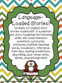 Preview of Language Loaded Short Stories- No Prep, No Print!!!
