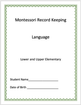 Preview of Language - Montessori Record Keeping