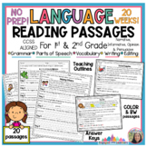 Language Passages for 1st and 2nd Grade | Grammar | Parts 
