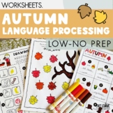 Language Processing Autumn Worksheets