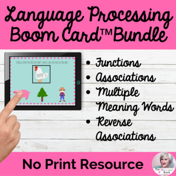 Preview of Language Processing BOOM Card™ Bundle NO PRINT Digital Speech Therapy